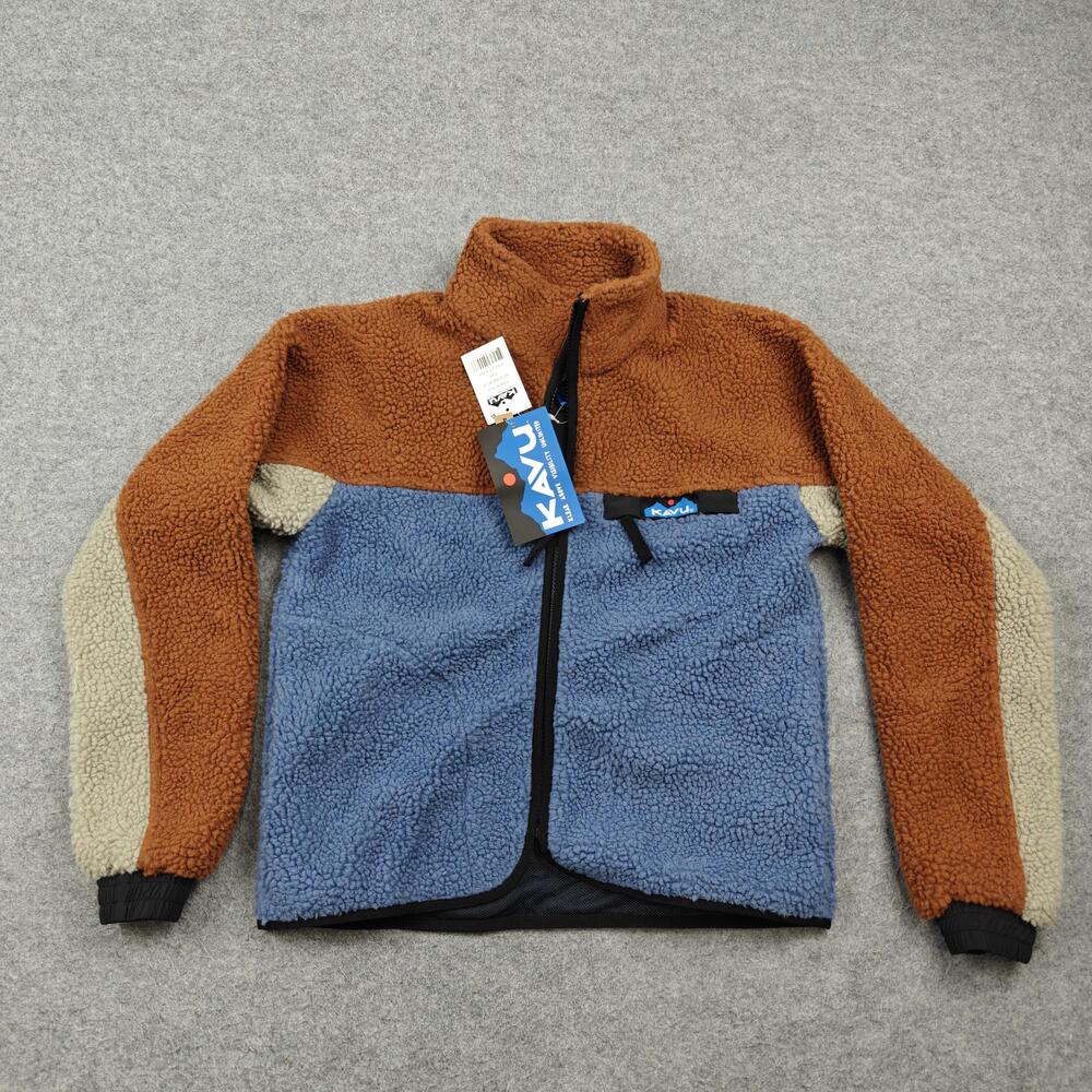 KAVU Jacket Womens 2XS Multicolor Pinesdale Fleece Full Zip Lined Collared